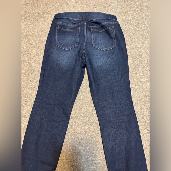 NEW YORK & COMPANY denim legging SoHo jeans high waist pull on jegging Size L - Picture 9 of 9